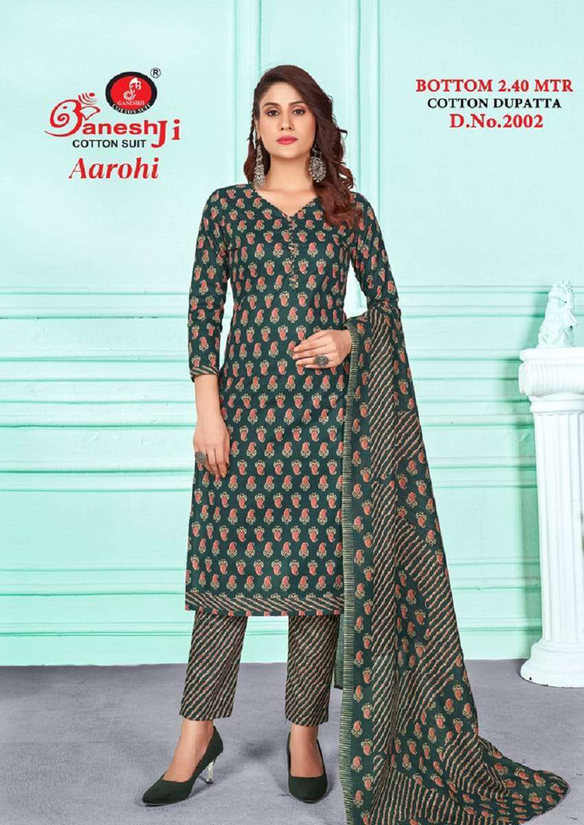 Ganeshji Aarohi Vol 2 Daily Wear Printed Heavy Cotton Dress Material view 5