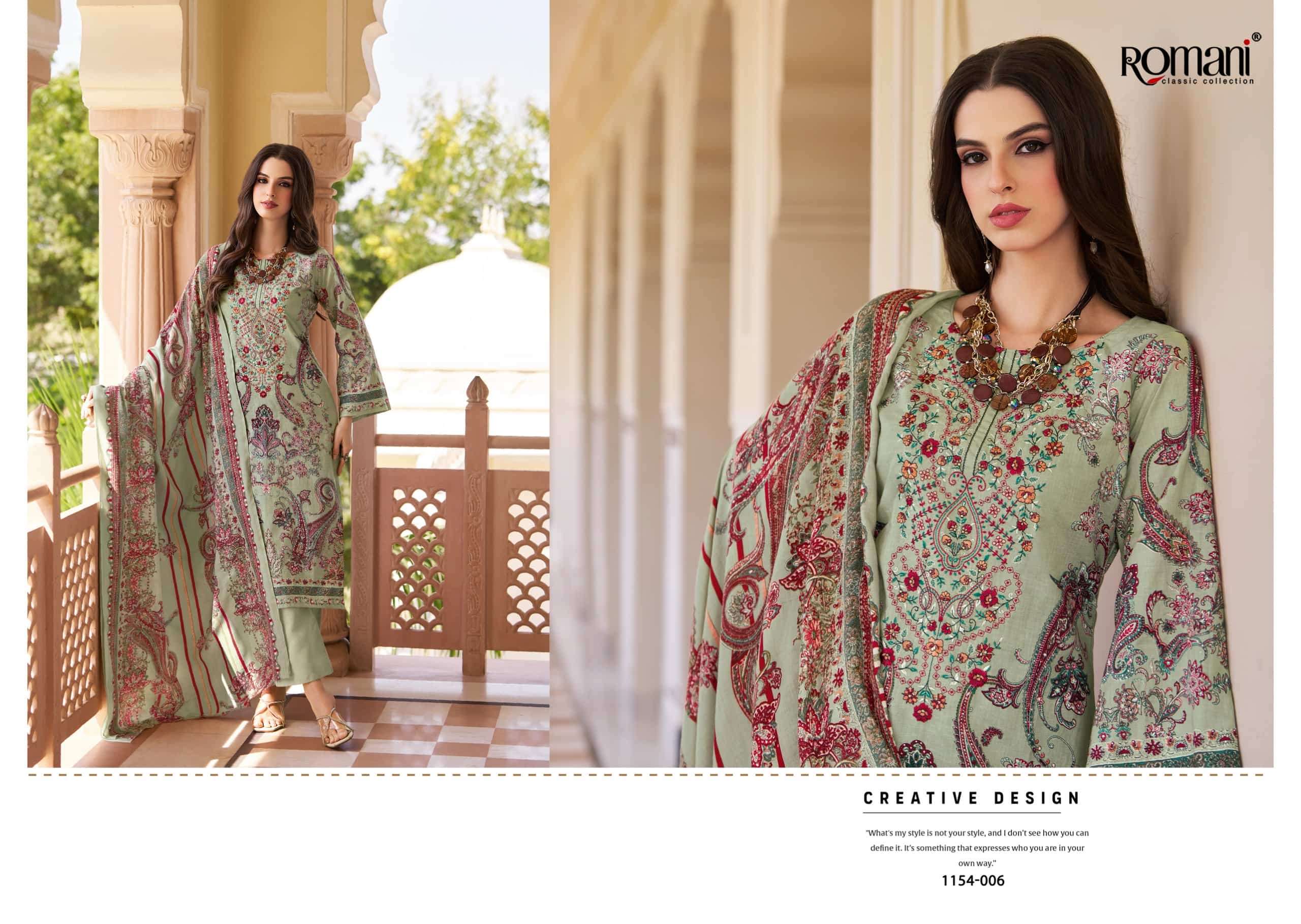 Romani Aarzu Vol 34 Unstitch Cotton Ladies Suit view 2