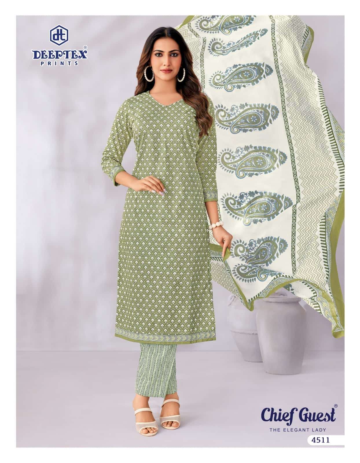 Deeptex Chief Guest Vol 45 Unstitch Cotton Salwar Suit view 16
