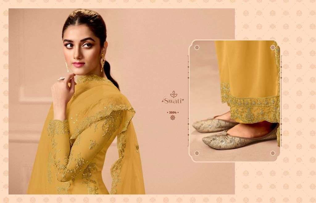 Swagat Swati 3501 To 3506 Designer Work Party Wear Suit New Designs view 5