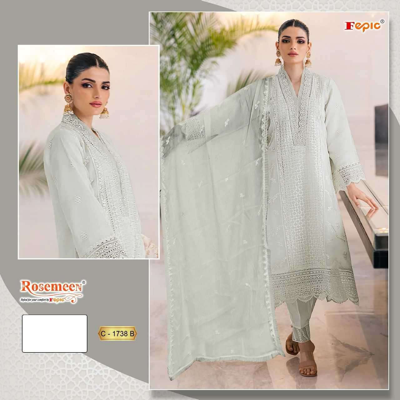 Fepic C 1738 Colors Designer Embroidered Pakistani Dress Festive Collection view 3