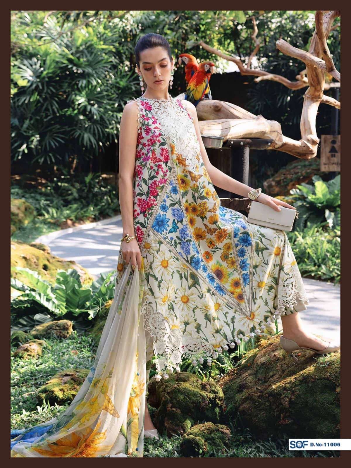 Shree Om Fab Saira Rizwan Vol 11 Pakistani Print Cotton Dress view 8
