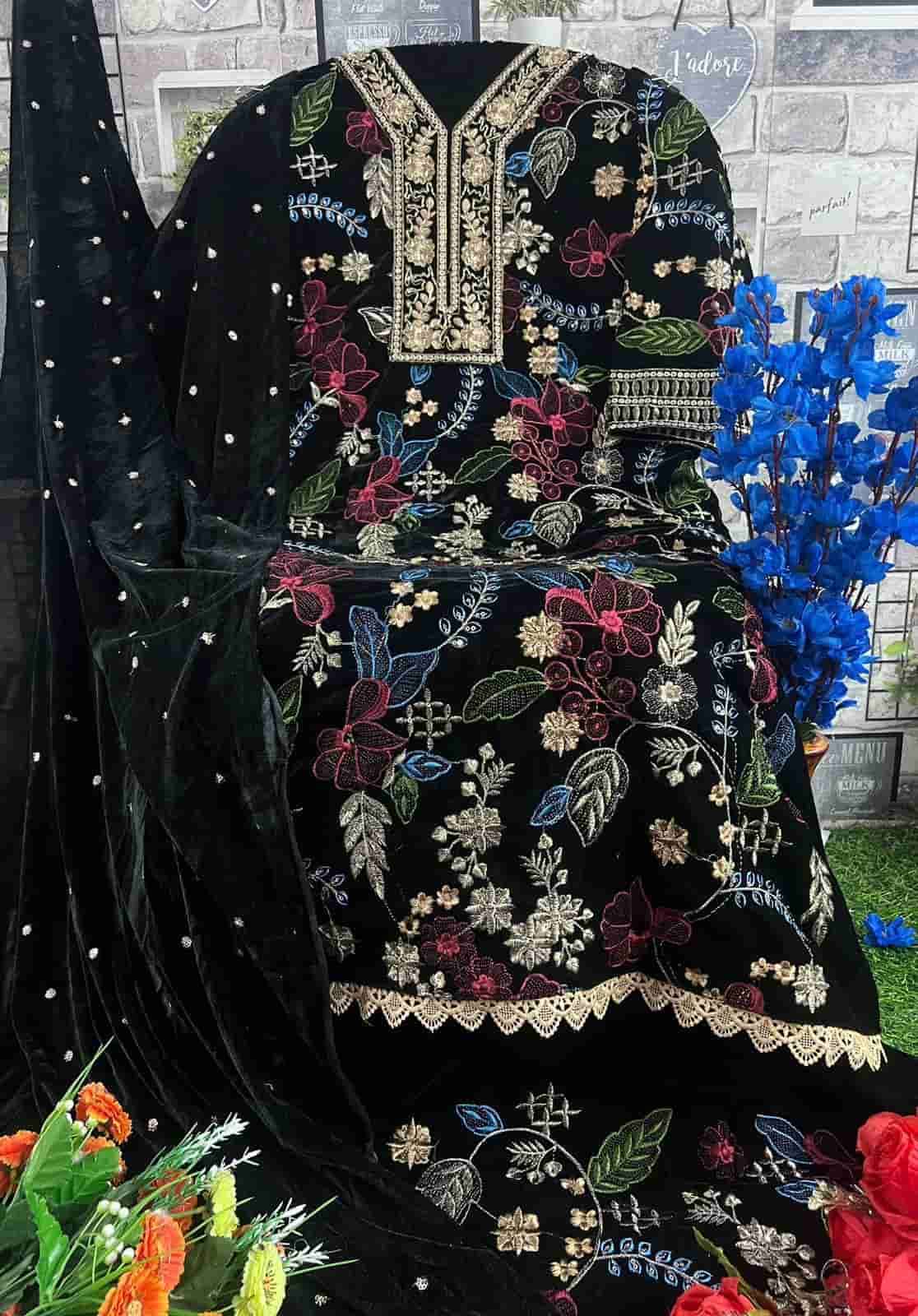 Deepsy D 108 A Pakistani Party Wear Style Designer Velvet Suit Exporter view 2