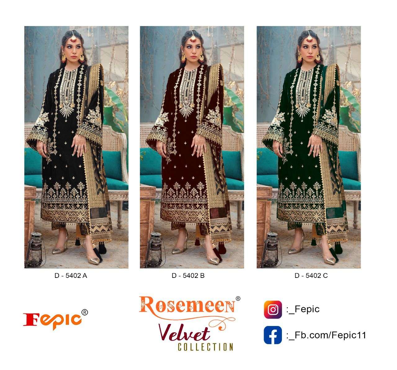 Fepic D 5402 Colors Party Wear Designer Pakistani Suit view 7