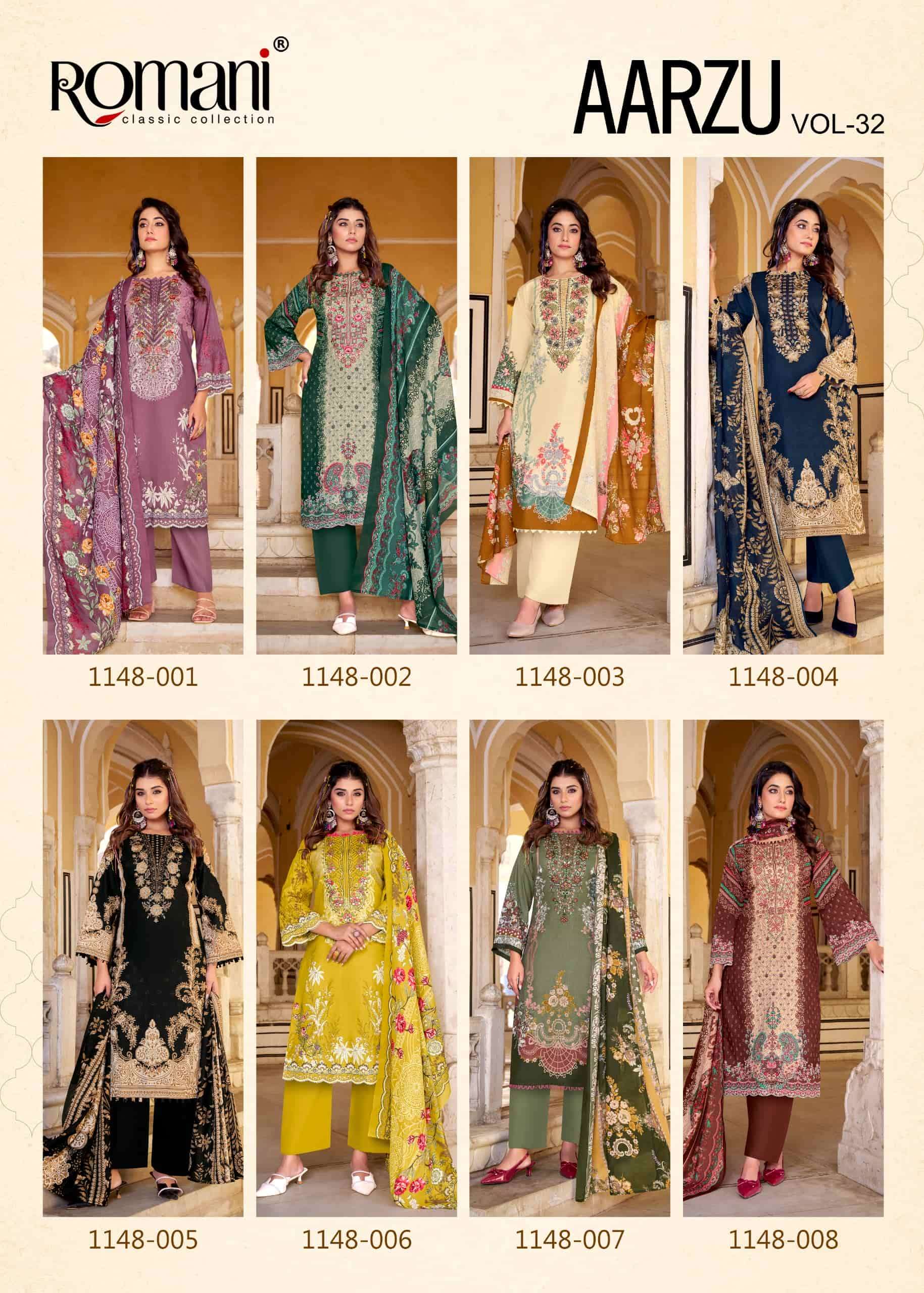 Romani Aarzu Vol 32 Fancy Cotton Dress Material Catalog view 8