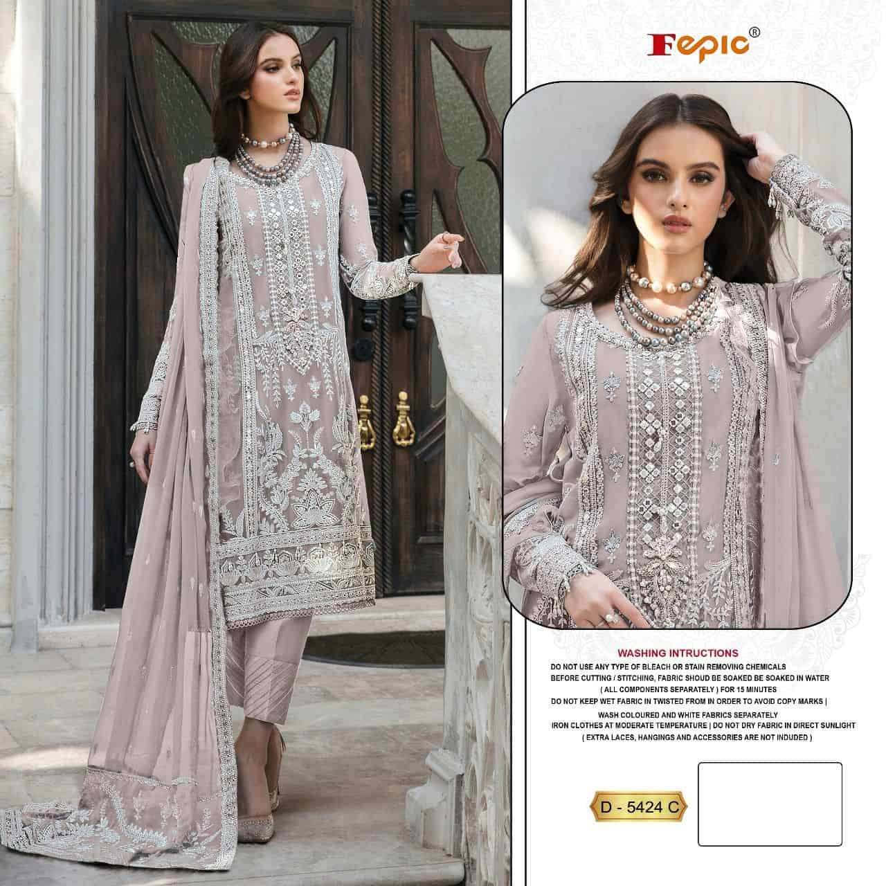 Fepic D 5424 Colors Pakistani Party Wear Style Designer Pakistani Salwar Suit Wholesalers view 4