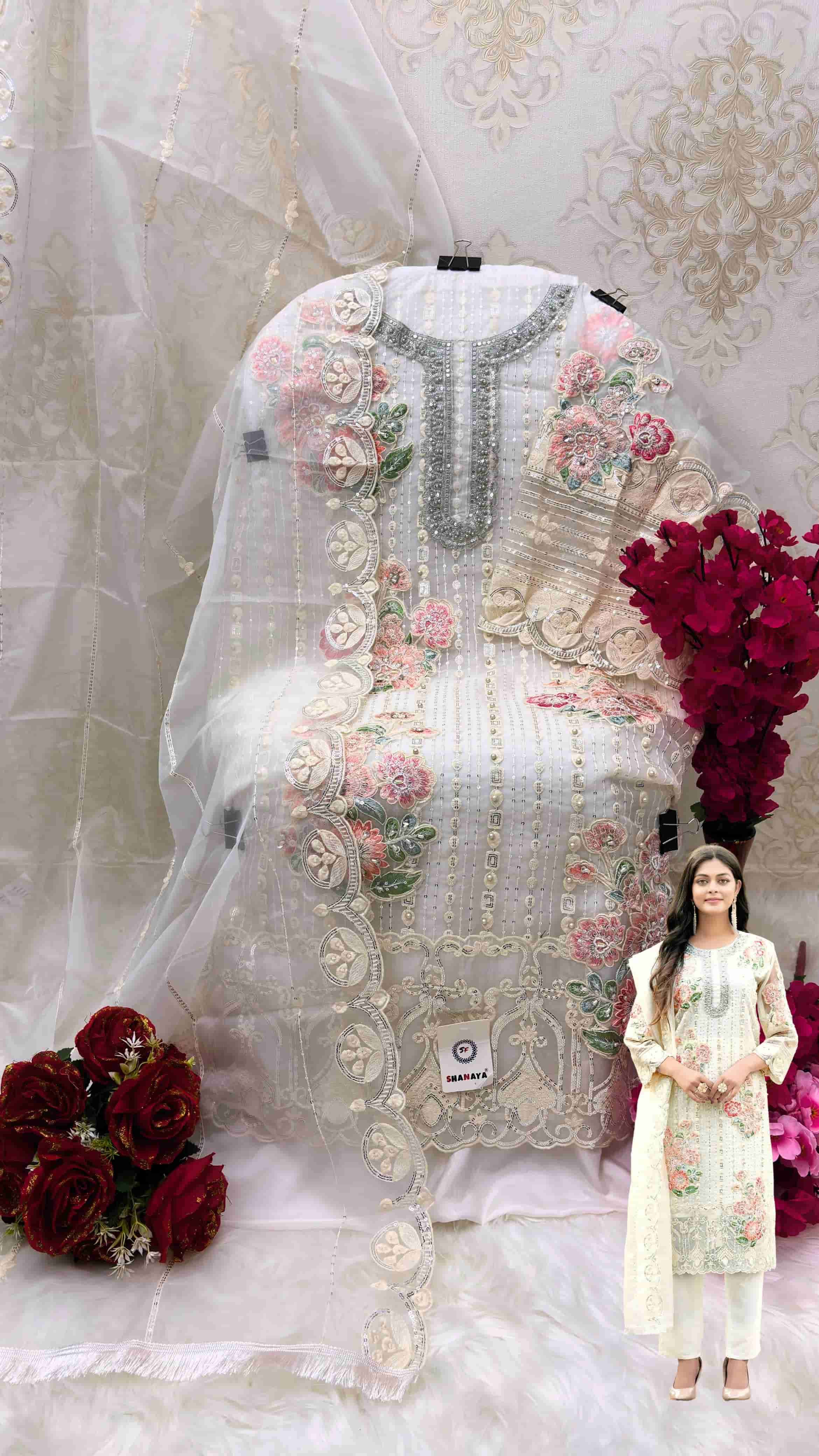 Shanaya S 162 Colors Fancy Designer Style Pakistani Unstitch Dress view 9