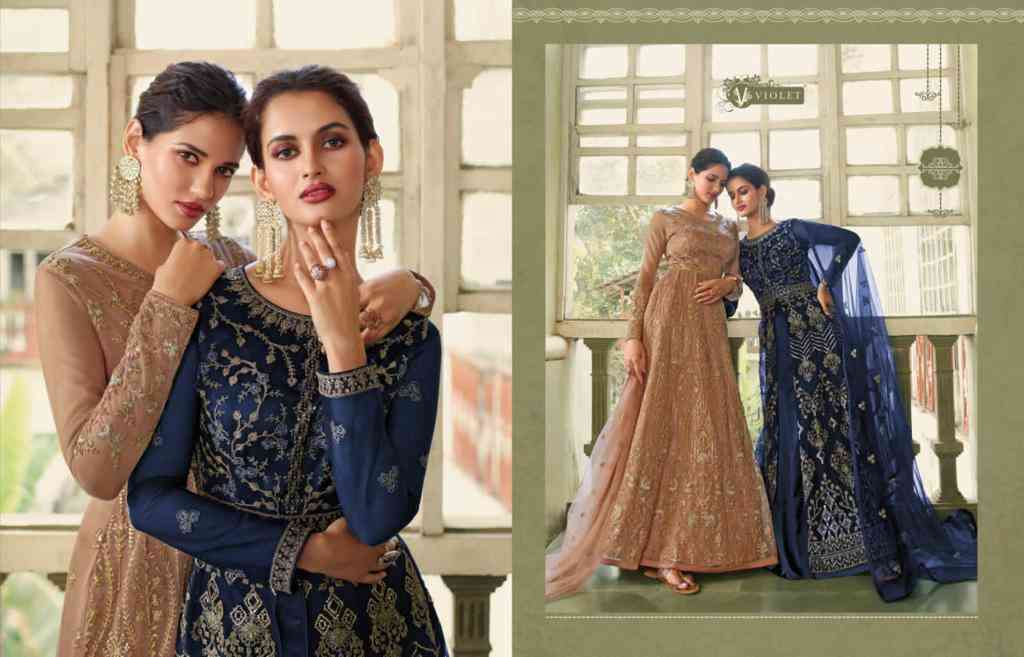 Swagat Violet Designer Anarkali Gown view 4