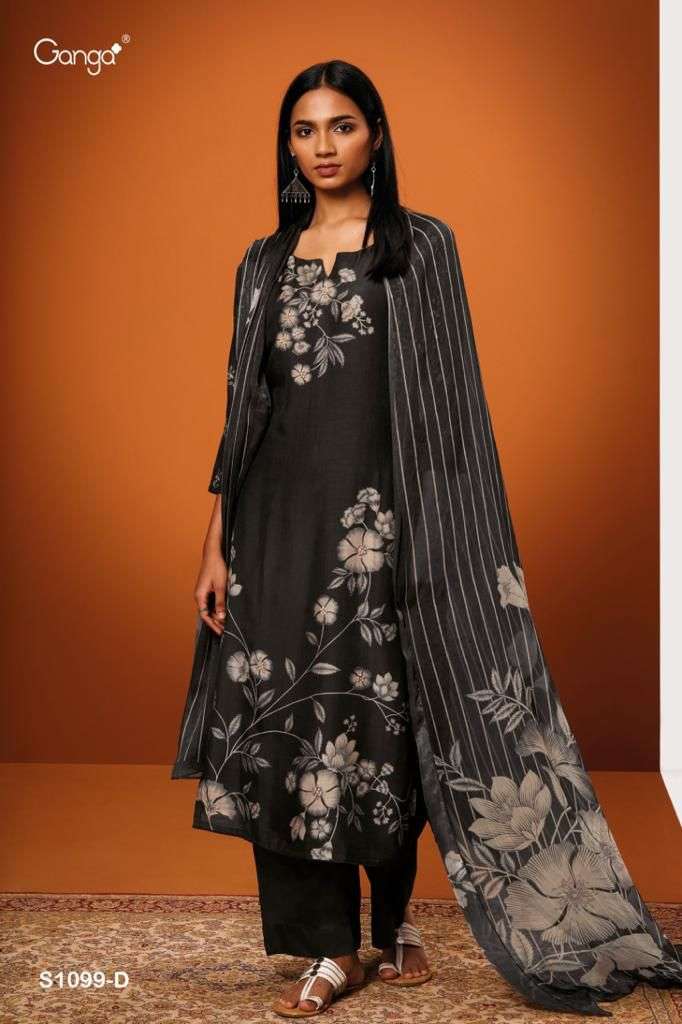 Ganga Hanna 1099 Single Silk Salwar kameez view 2