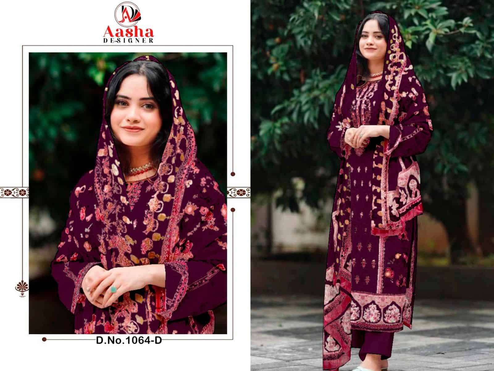 Aasha Designer Harsha Vol 5 Cotton Embroidered Salwar Suit Wholesalers view 6