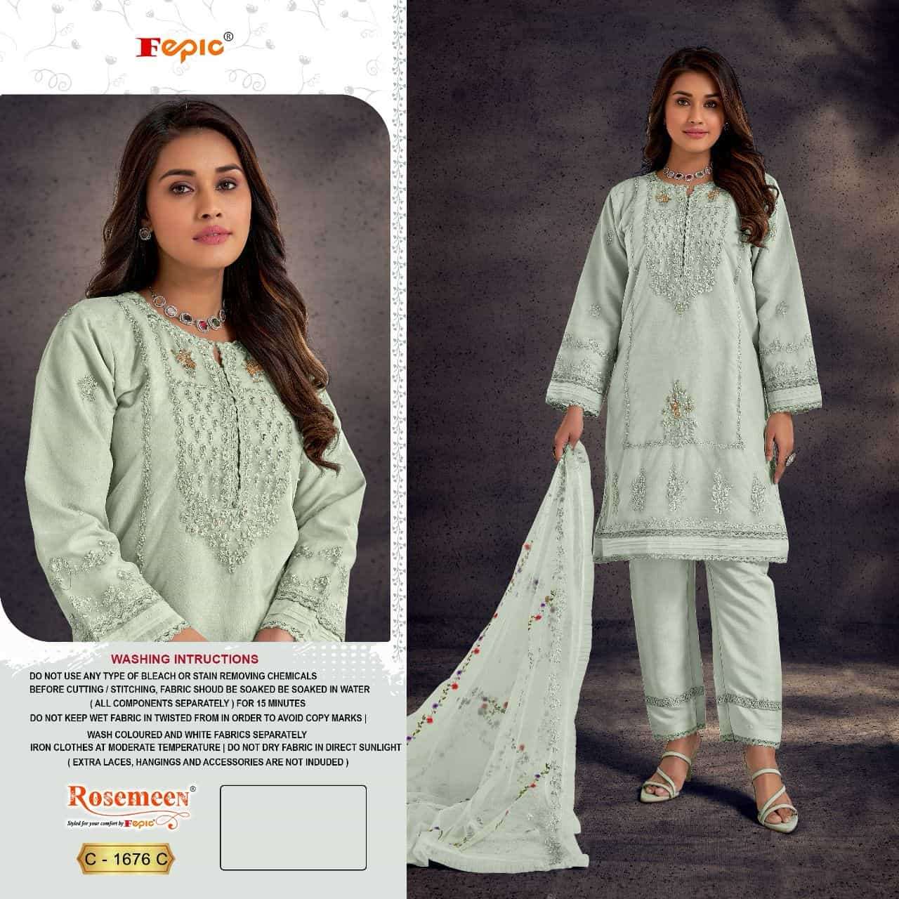 Fepic C 1676 Colors Pakistani Festive Wear Style Designer Salwar Suit Wholesalers view 3