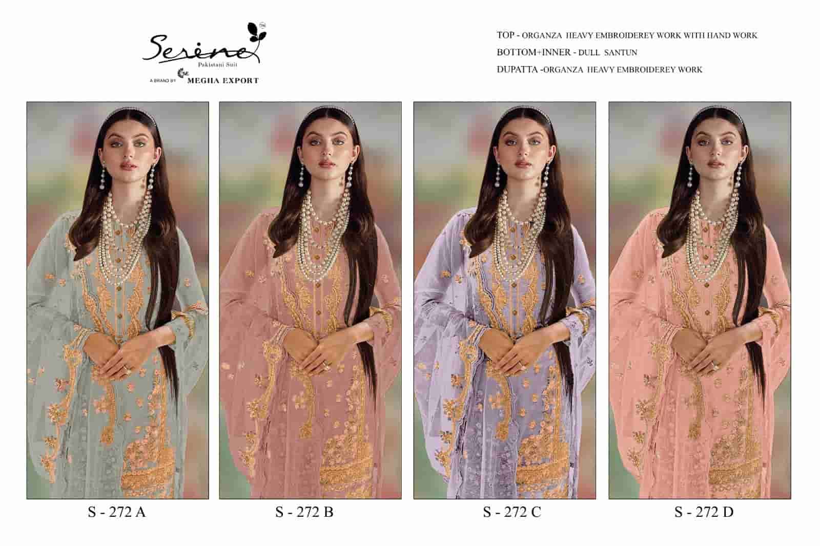 Serine Heavy Embroidered Organza Pakistani Suit view 4