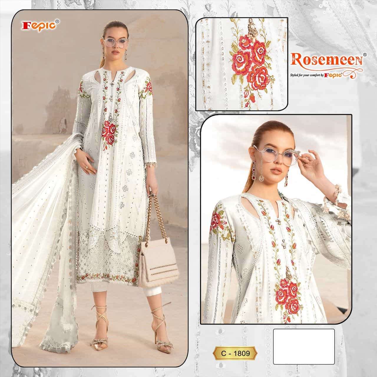 Fepic Rosemeen Embroidered Pakistani Unstitch Suit