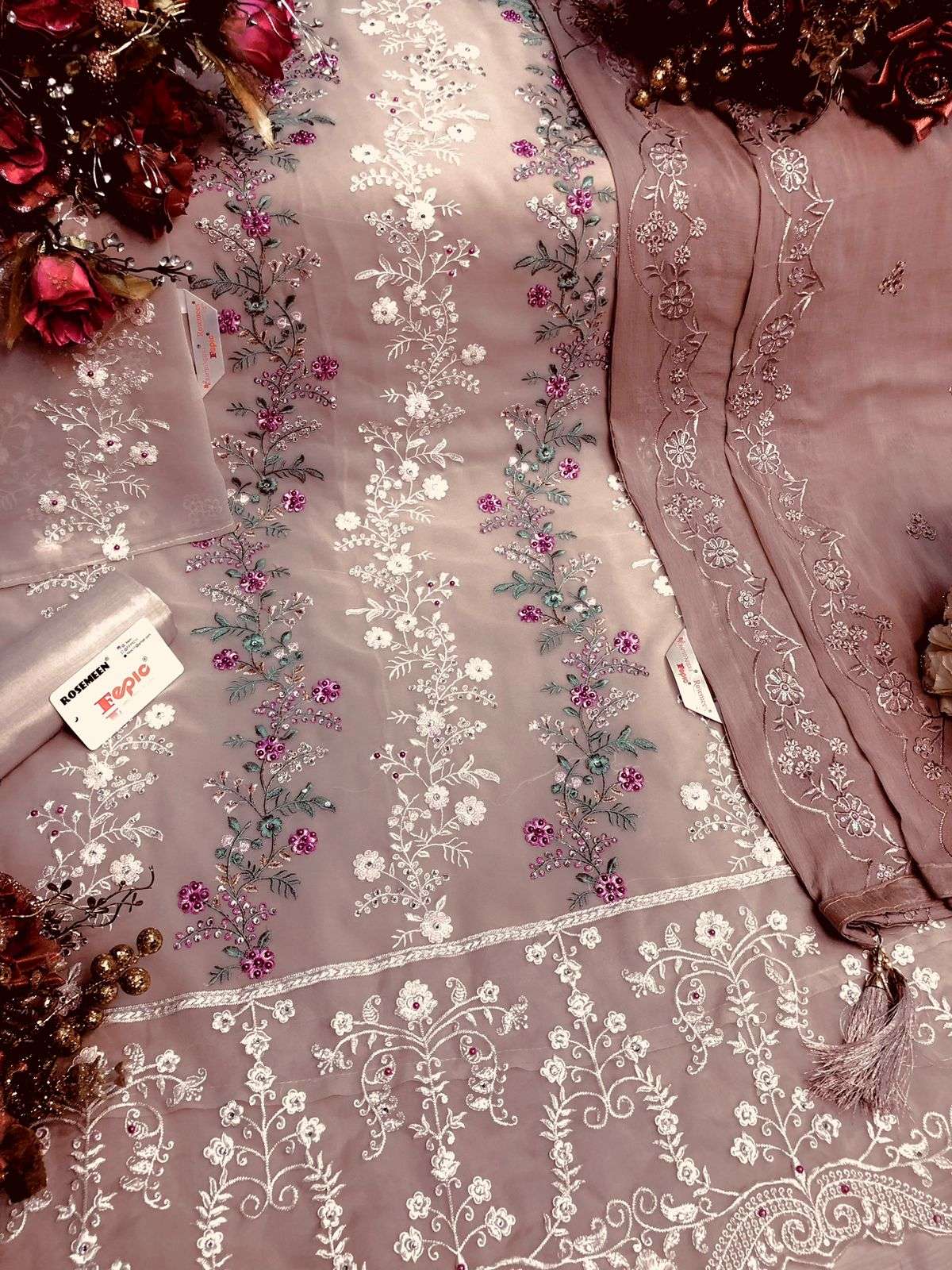Fepic D 5216 Colors Georgette Embroidered Pakistani Collection Exporter view 6