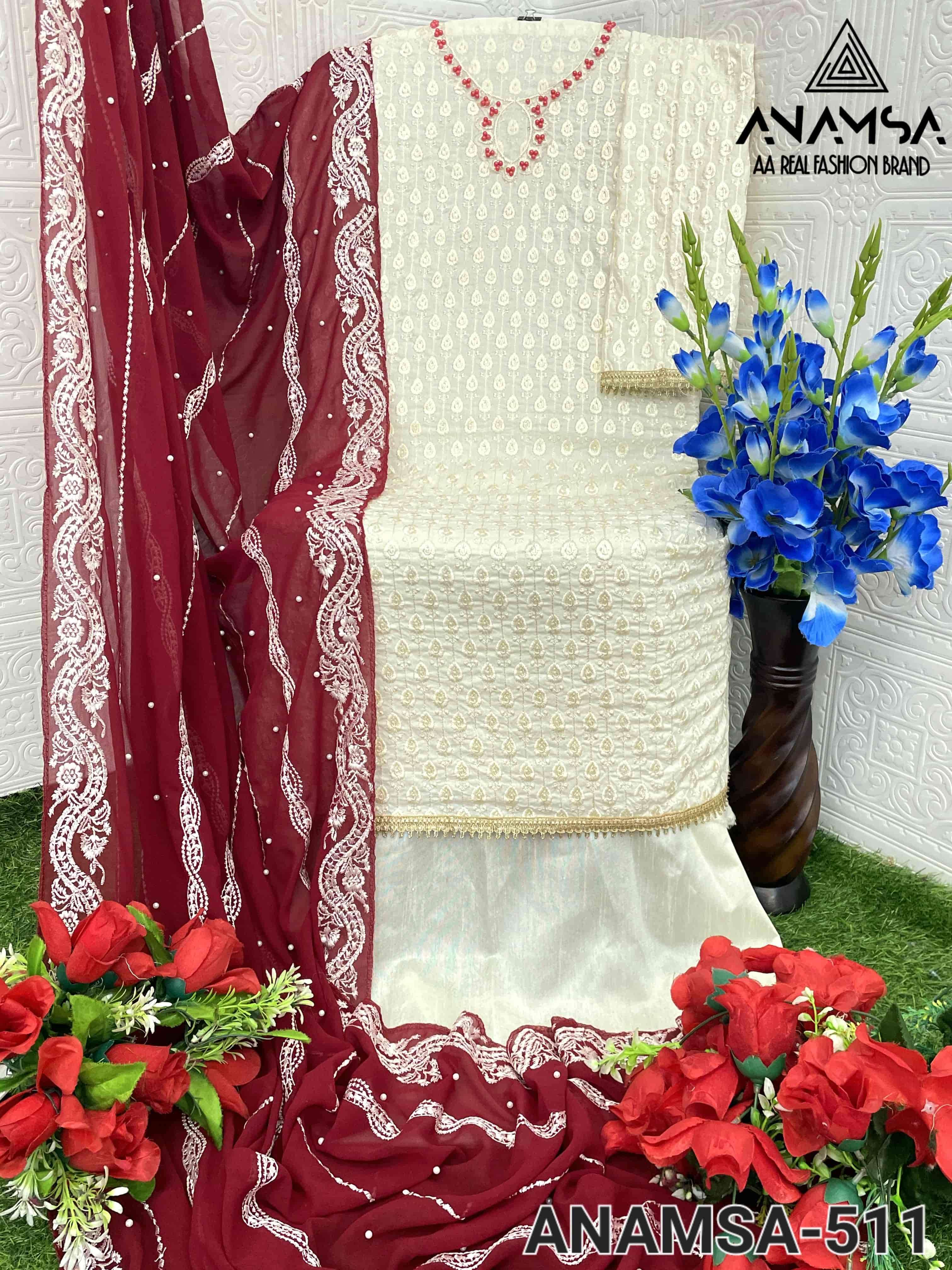Anmasa 511 Latest Designer Style Pakistani Cotton Salwar Suit view 6