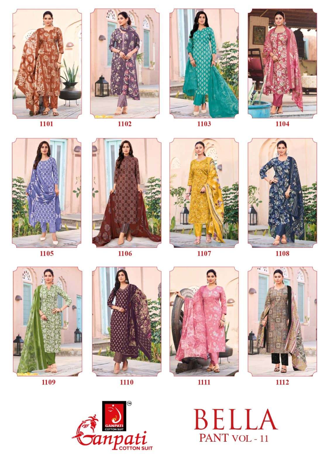 Ganpati Bella Vol 11 Premium Cotton Ladies Dress Exporters view 7