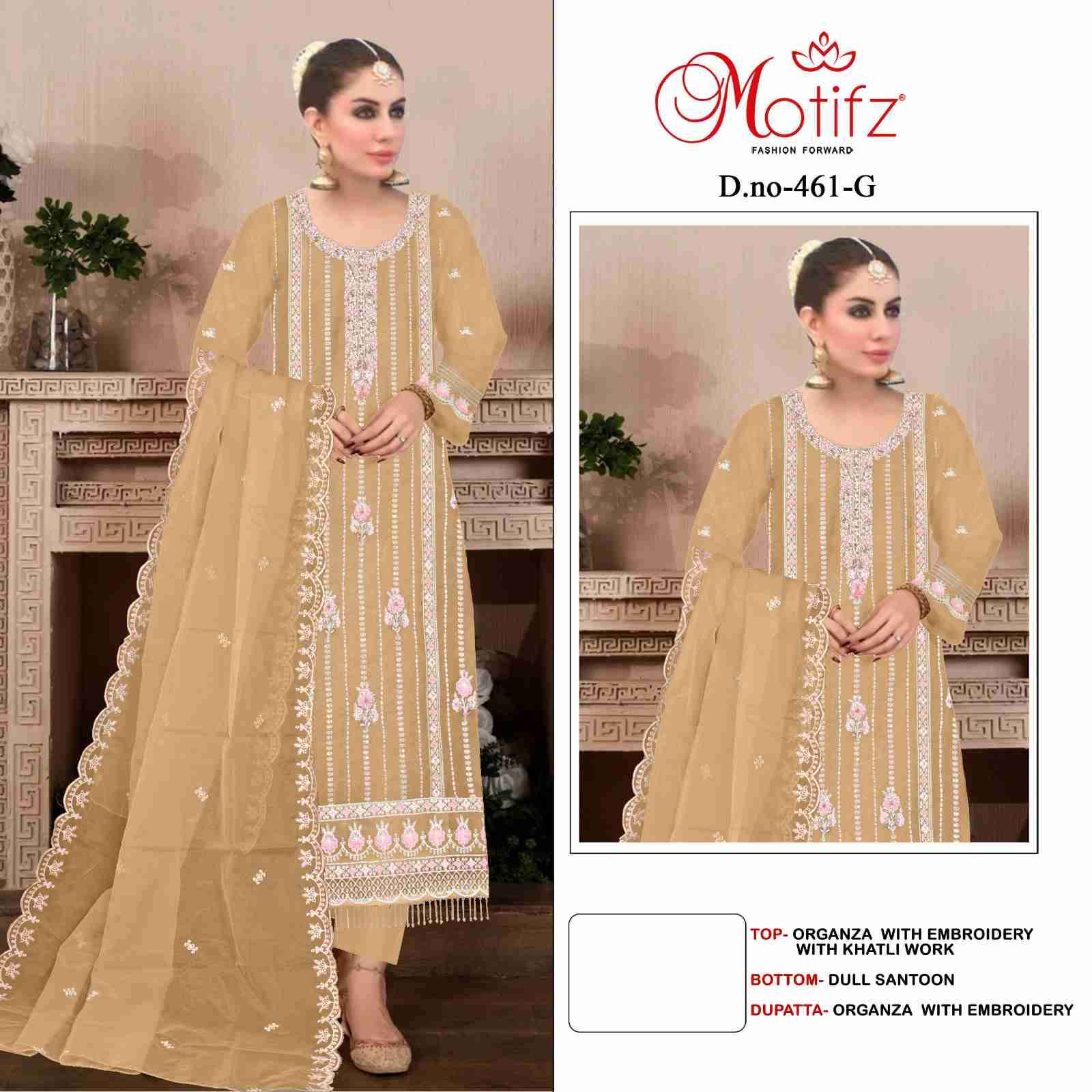 Motifz 461 Organza Straight Pakistani Suit view 5