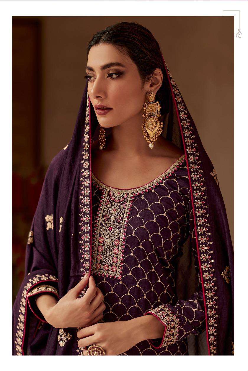 Aashirwad Nargis 9442 To 9446 New Designer Silk Suit Collection view 13
