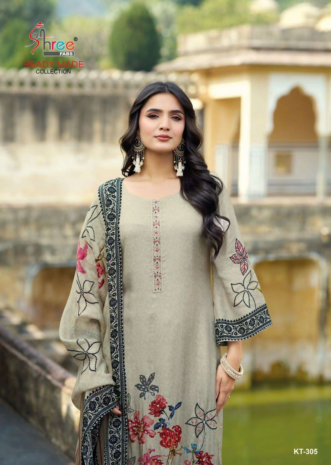 Shree Fabs Kt 305 Digital Printed Pakistani Muslin Suit Collection view 3