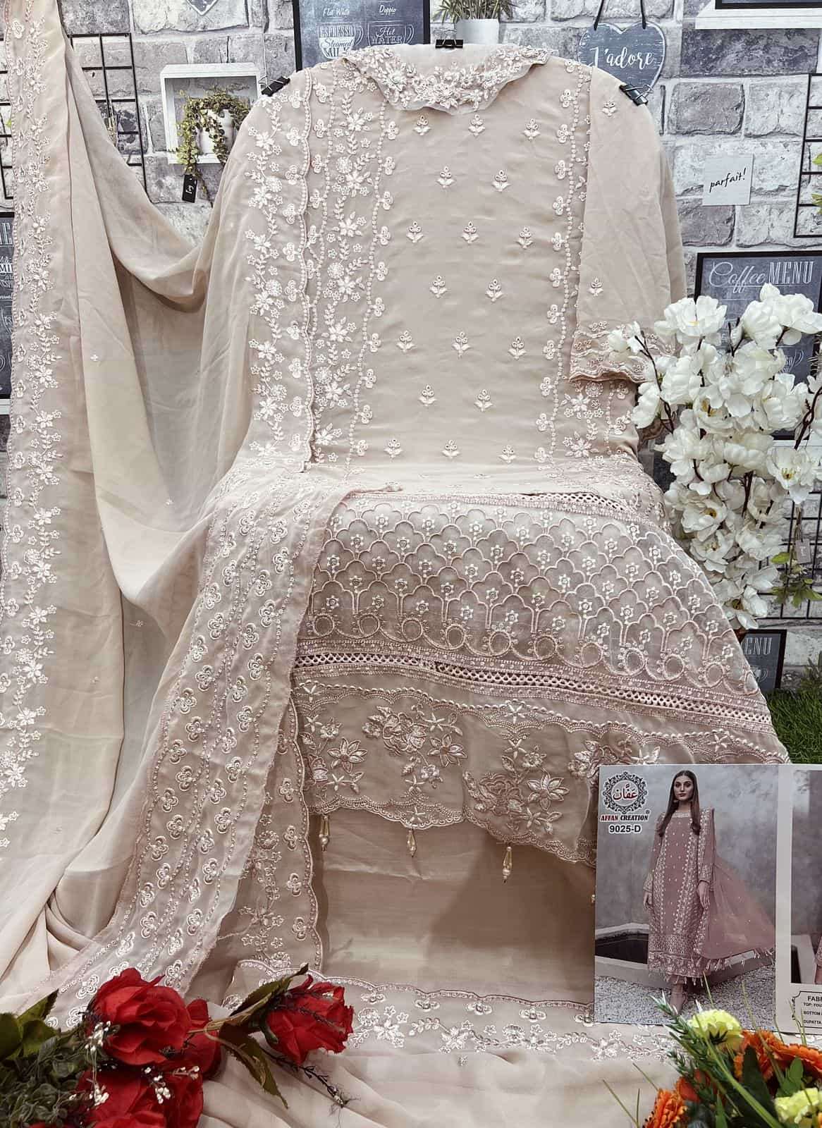 Affan Creation 9025 Colors Latest Fancy Designer Georgette Salwar Kameez Exporter view 9