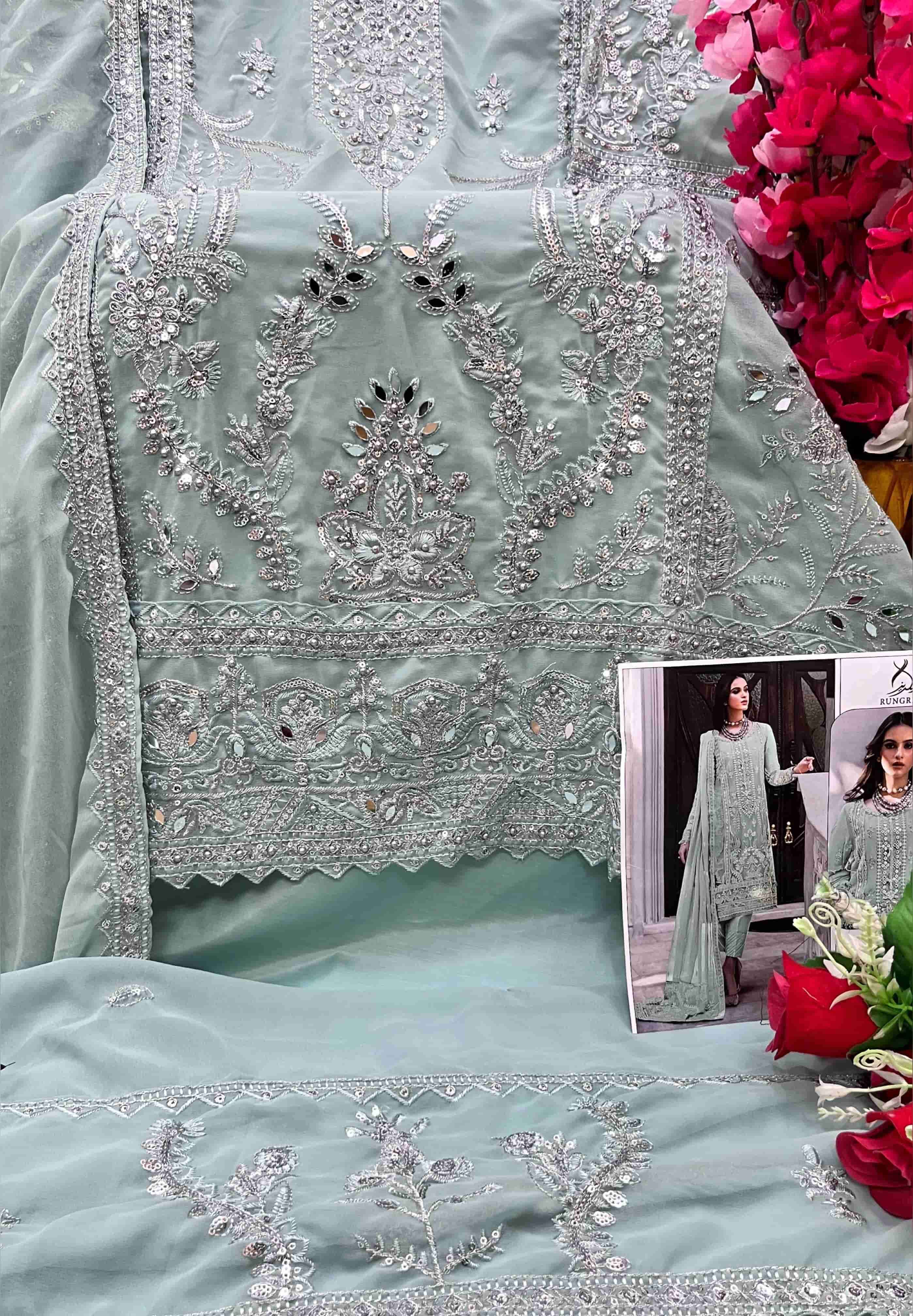 Rungrez 5005 B Pakistani Designer Salwar Suit view 3