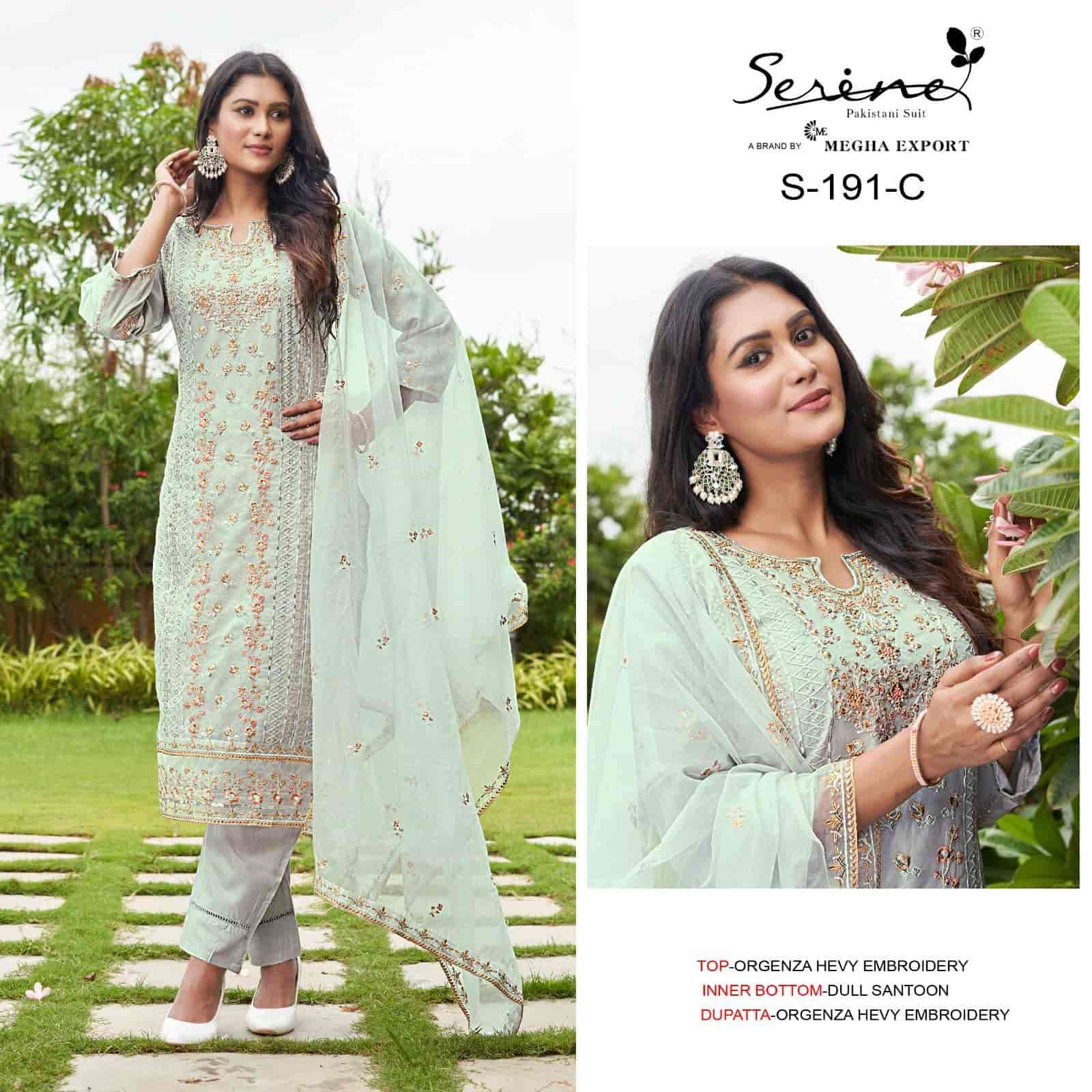 Serine S 191 Colors Festive Wear Style Pakistani New Designs Suit Wholesalers view 2