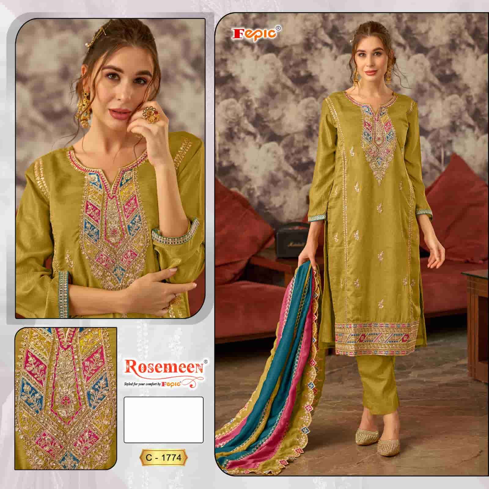 Fepic C 1774 Colors Pakistani Festive Wear Style Designer Suit Wholesalers view 3