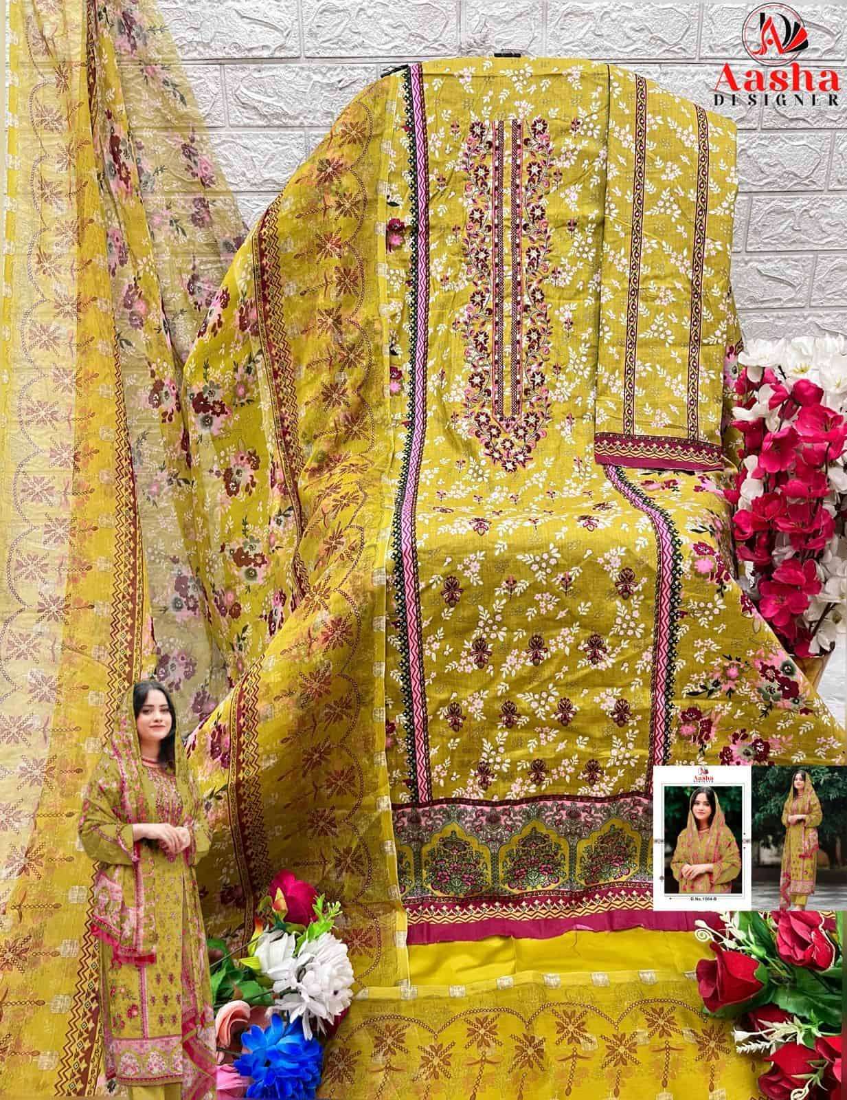 Aasha Designer Harsha Vol 5 Cotton Embroidered Salwar Suit Wholesalers view 4