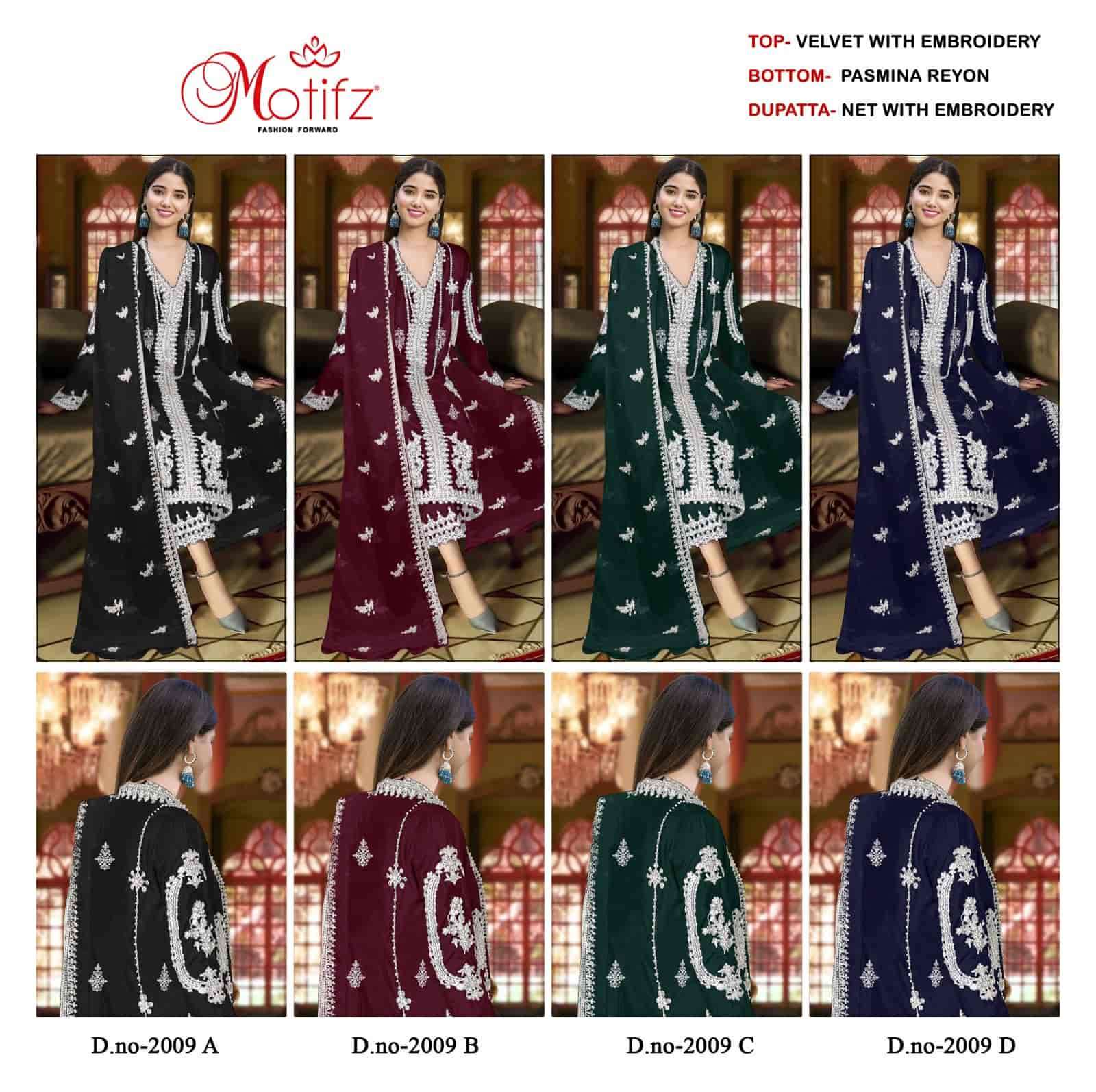 Motifz 2009 Colors Pakistani Festive Wear Style Designer Winter Wear Suit Exporters view 13