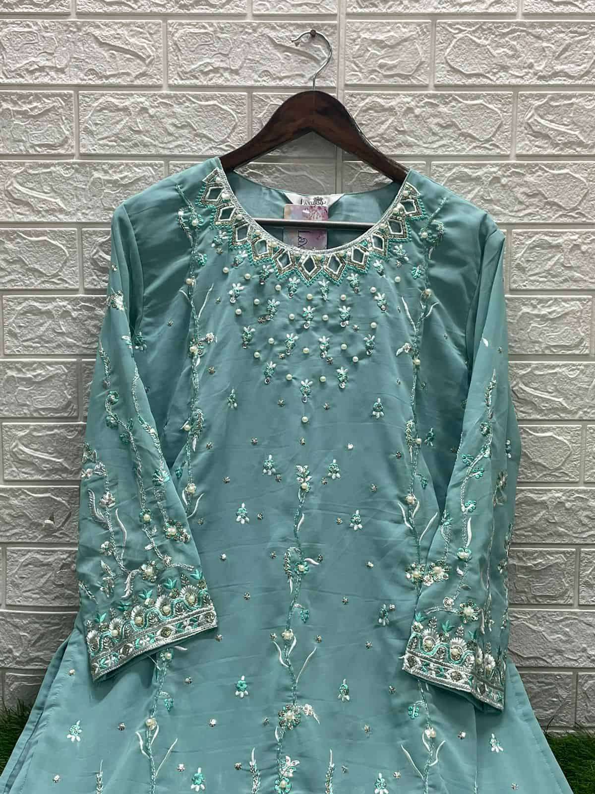 Laxuria Trends 1328 Fancy Designer Style Pakistani Readymade Georgette Suit Exporter view 5