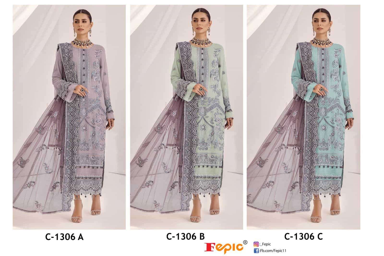 Fepic Rosemeen C 1306 Colors New Pakistani Designer Suit Collection view 7