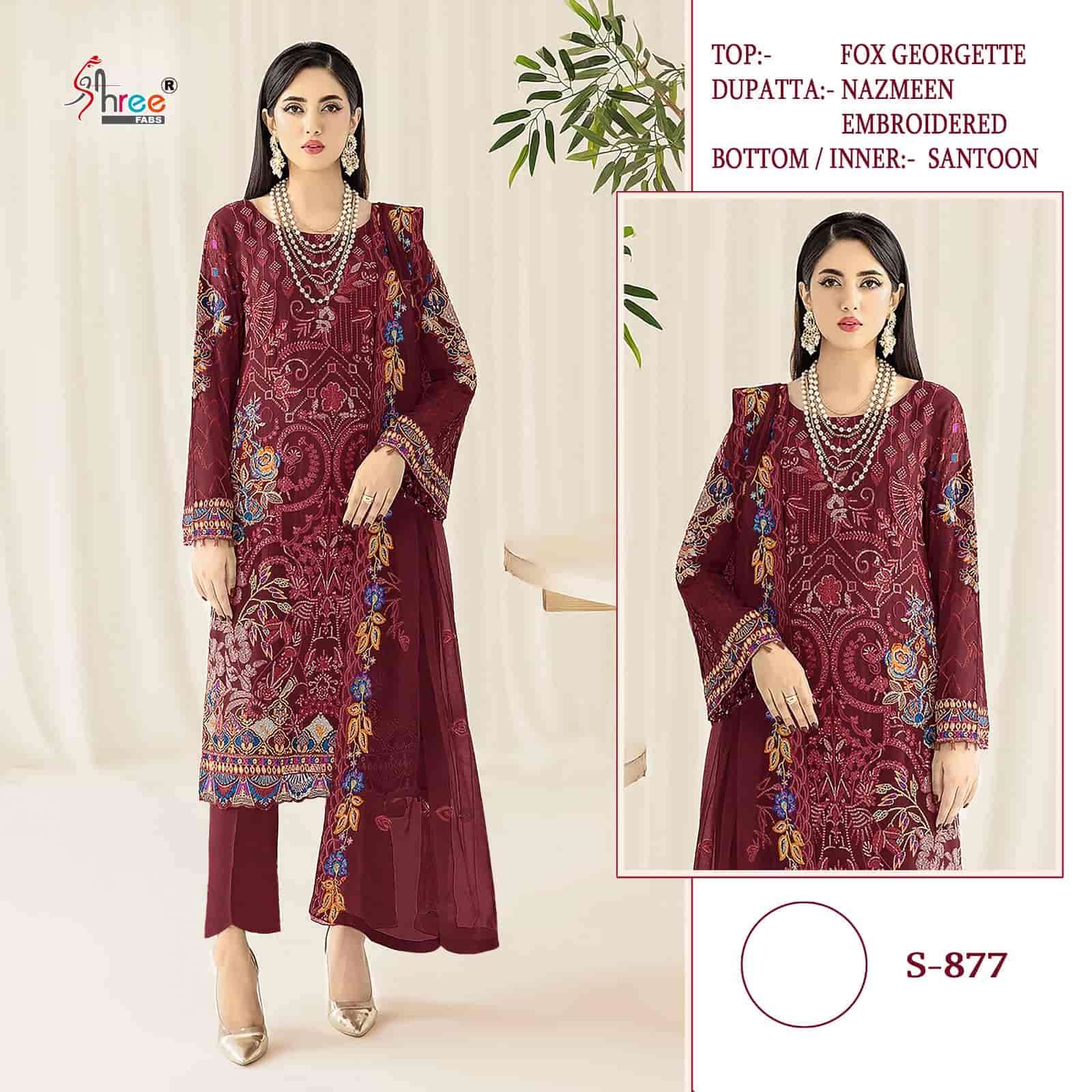 Shree Fabs S 877 Colors Pakistani Party Wear Style Heavy Designer Suit Wholesalers view 4
