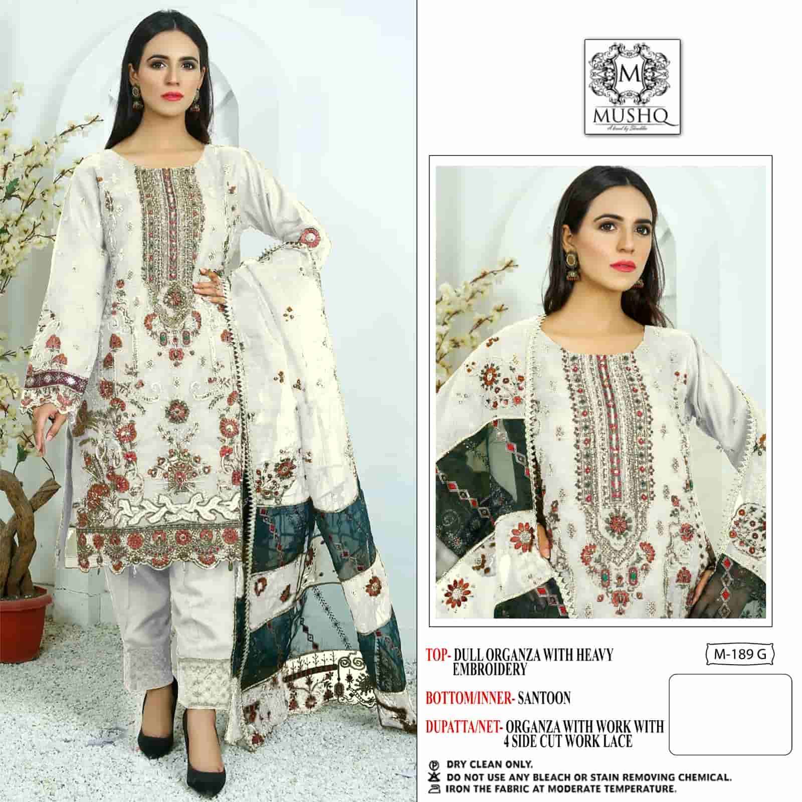 Mushq M 189 Colors Heavy Designer Style Pakistani Party Wear Suit Wholesalers view 5