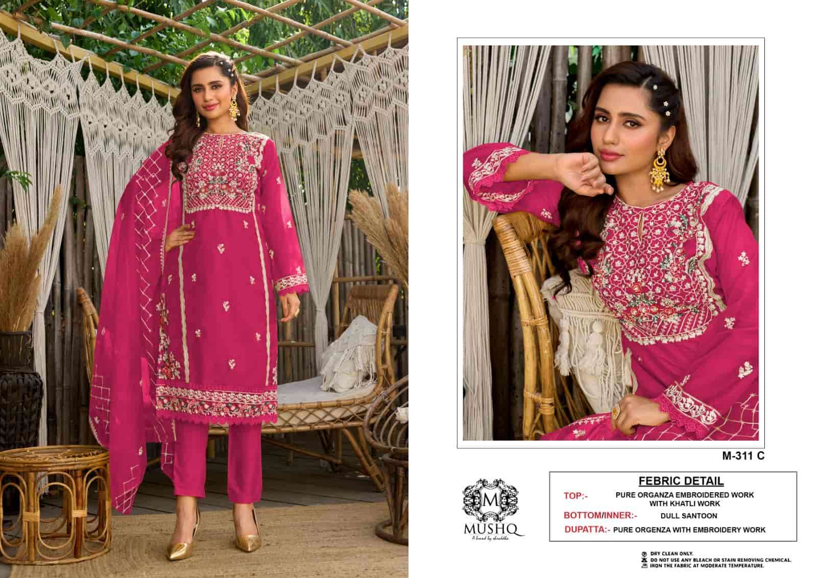 Mushq M-311 C Organza Embroidered Salwar Suit