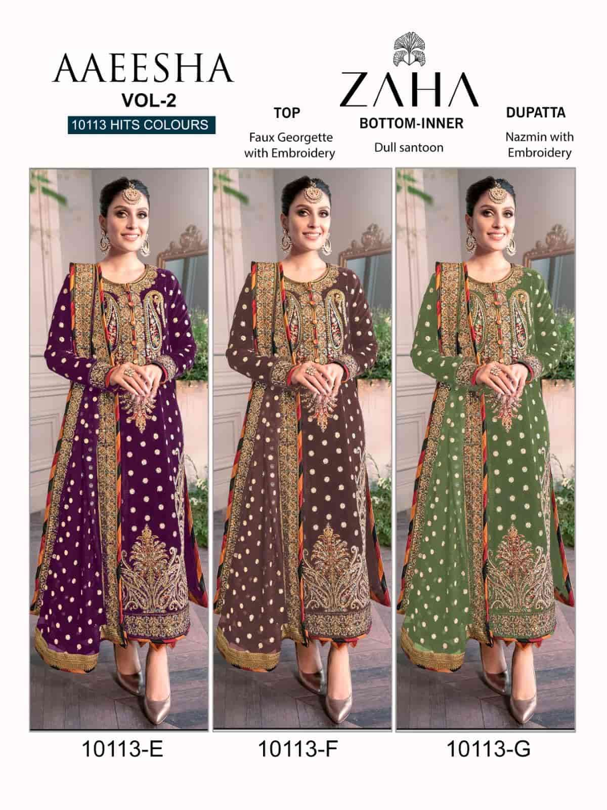 Zaha Aaeesha Vol 2 Pakistani Party Wear Suit view 5