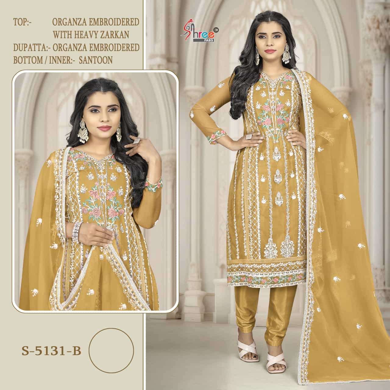 Shree Fabs S 5131 B Exclusive Heavy Organza Embroidered Pakistani Collection