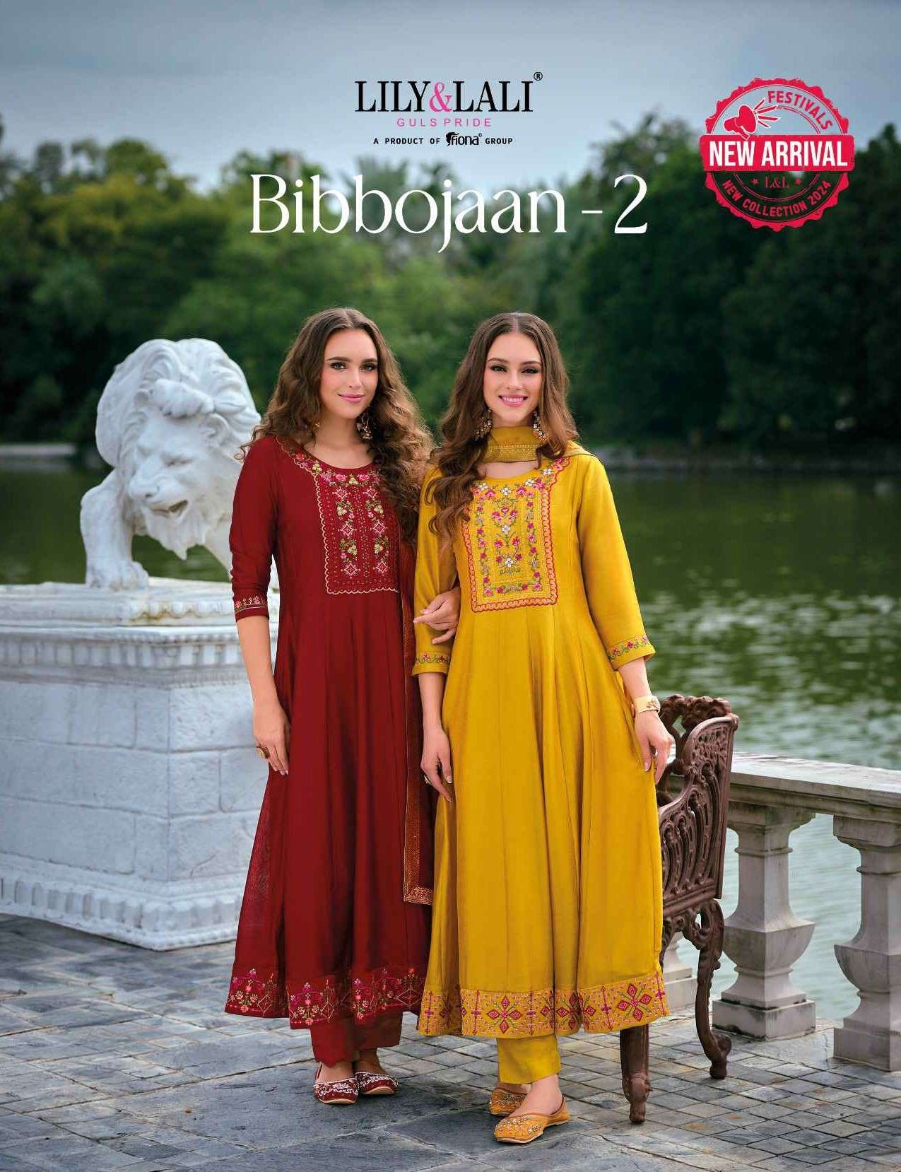 Lily And Lali Bibbojaan Vol 2 Premium Designs Anarkali Style 3 Piece view 8