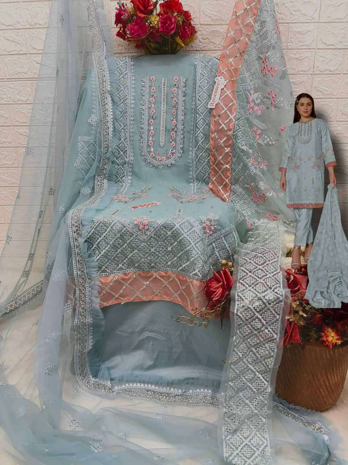 Fepic Rosemeen Organza Designer Suit C 1669 view 6