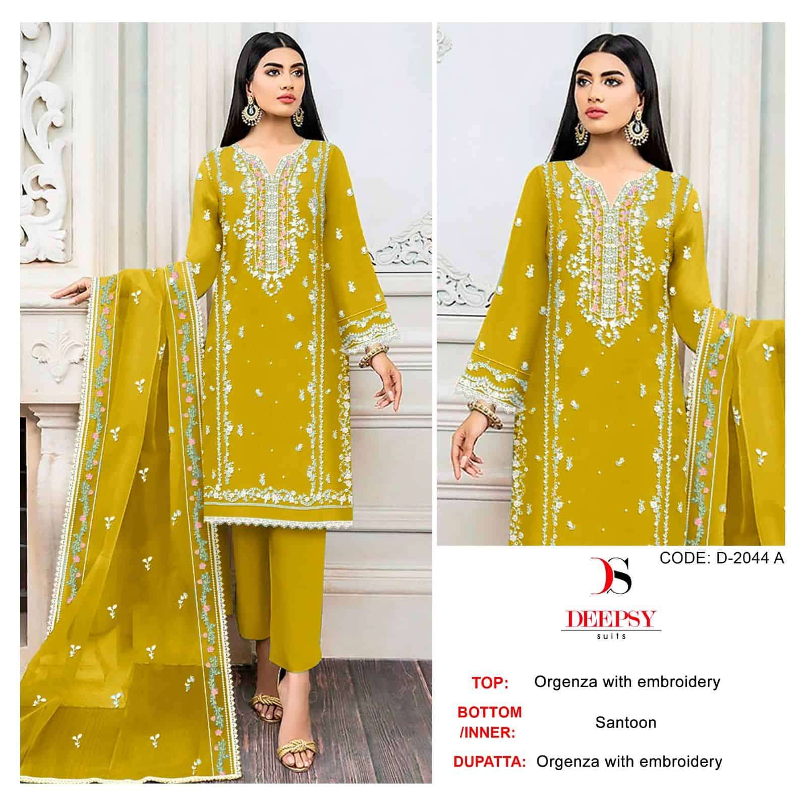Deepsy D 2044 Colors Pakistani Latest Designs Festive Wear Salwar Suit Wholesalers