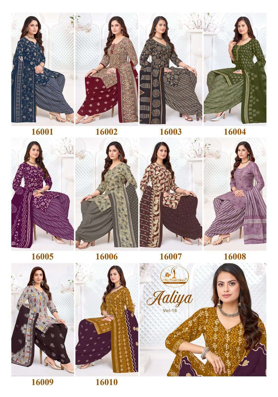 Miss World Choice Aaliya Vol 16 Pure Cotton Dress Material view 3