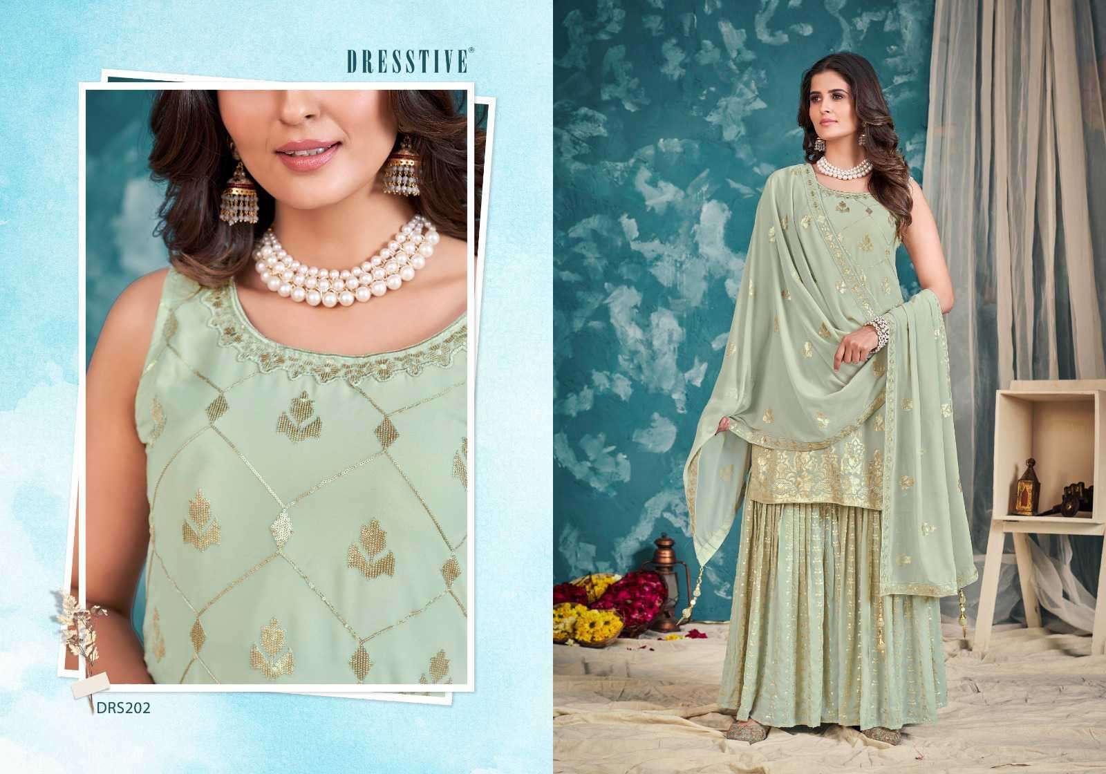 Dresstive Seher Designer Wedding Wear Gharara Dress Online view 3