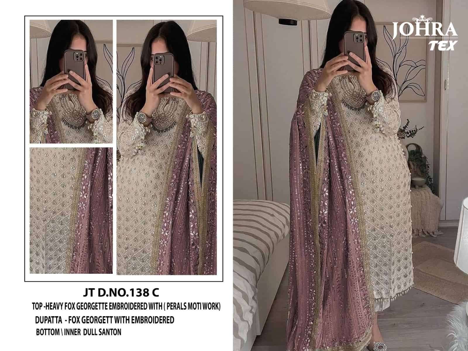 Johra Tex 138 C Festive Wear Style Designer Embroidered Salwar Kameez Exporter