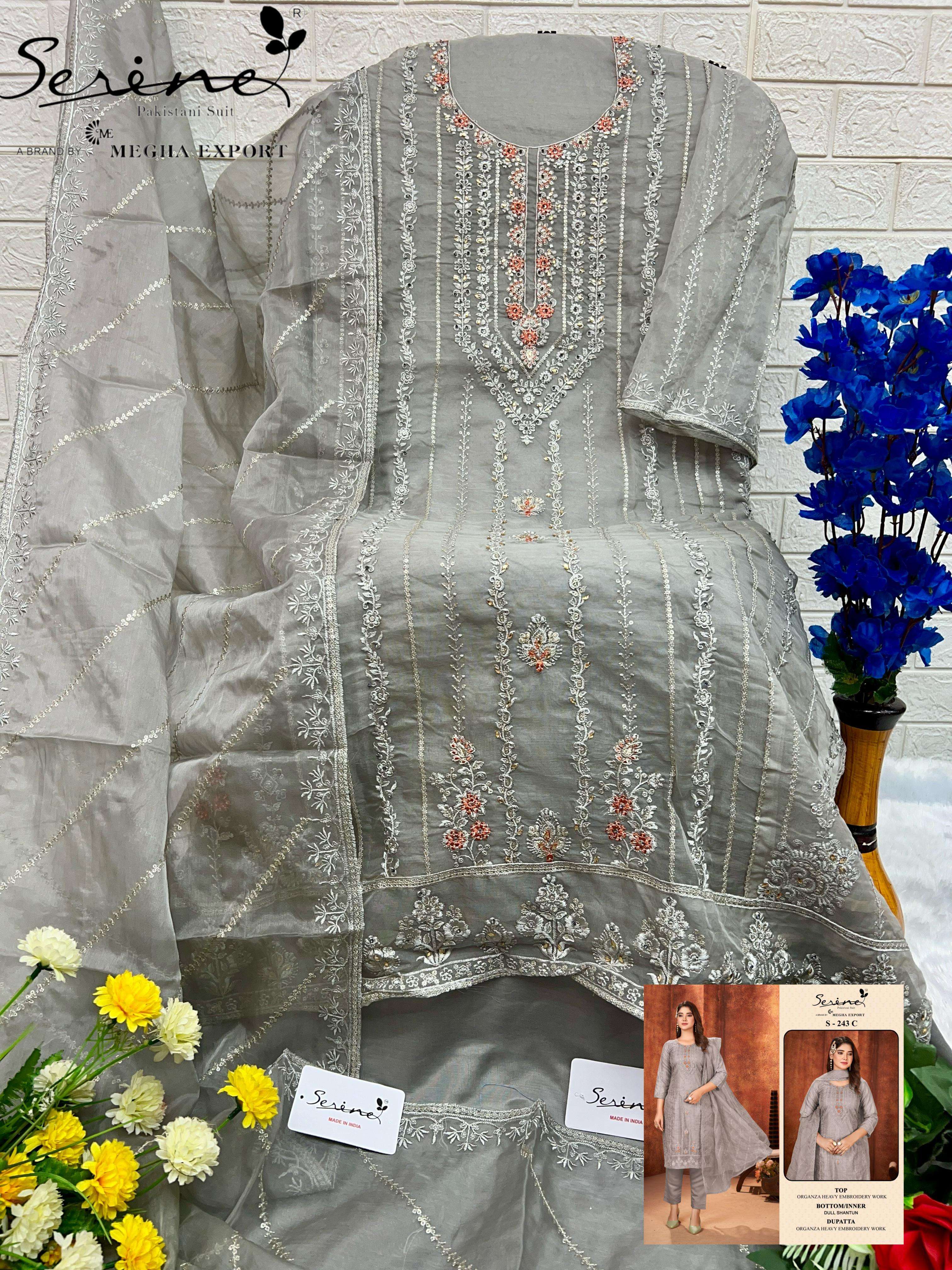 Serine S-243 Designer Pakistani Organza Suit view 4