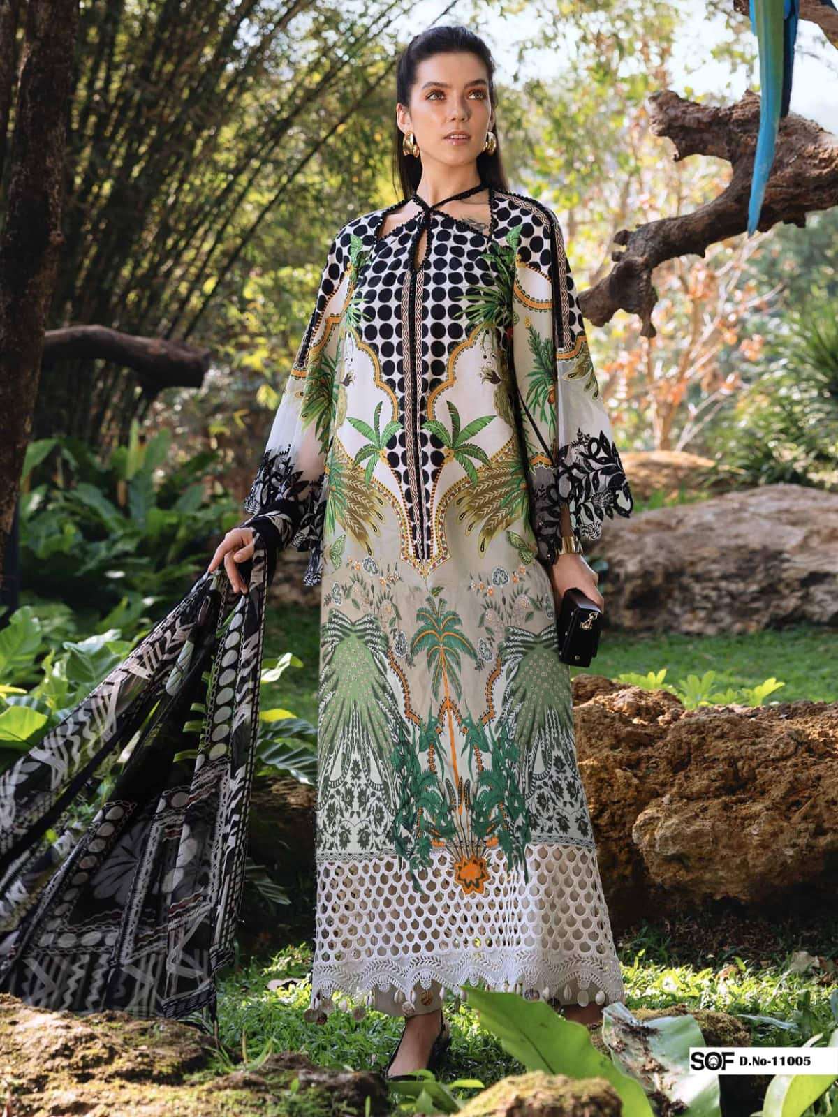 Shree Om Fab Saira Rizwan Vol 11 Pakistani Print Cotton Dress view 4