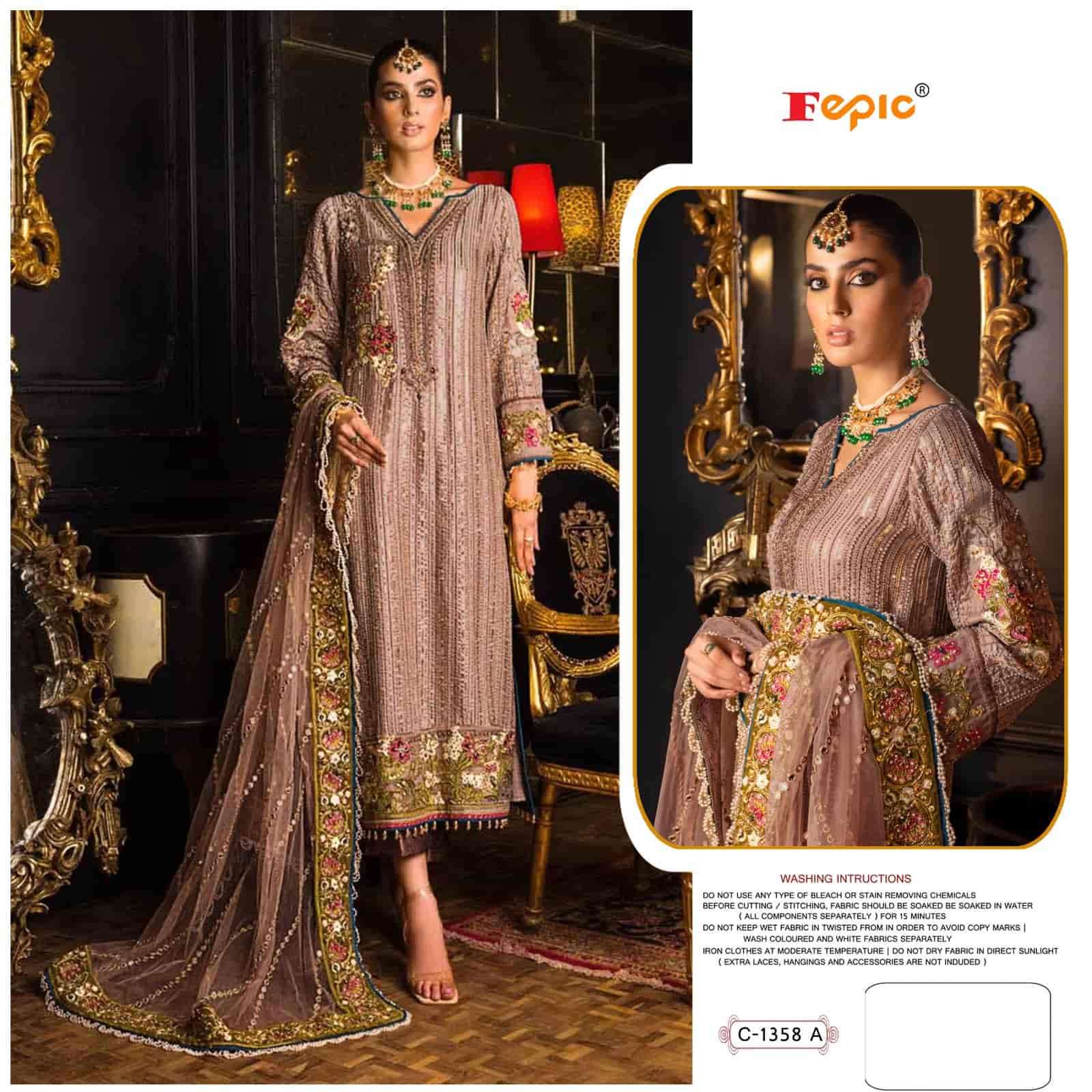 Fepic C 1358 A Pakistani Party Wear Style Salwar Suit Collection
