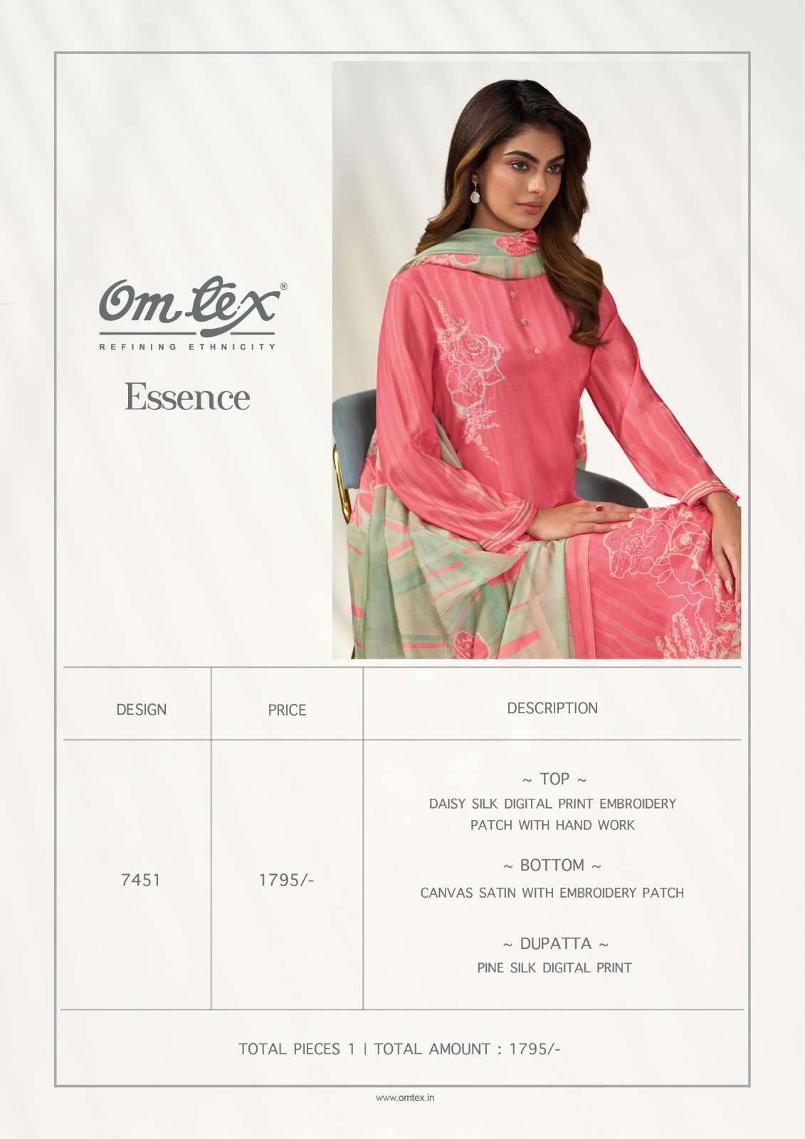 Omtex Essence Elegant Silk Suit in view 4