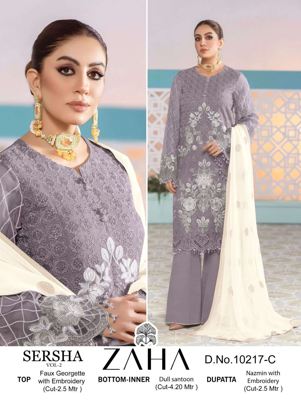Zaha Sersha Vol 2 Fancy Pakistani Suit view 5
