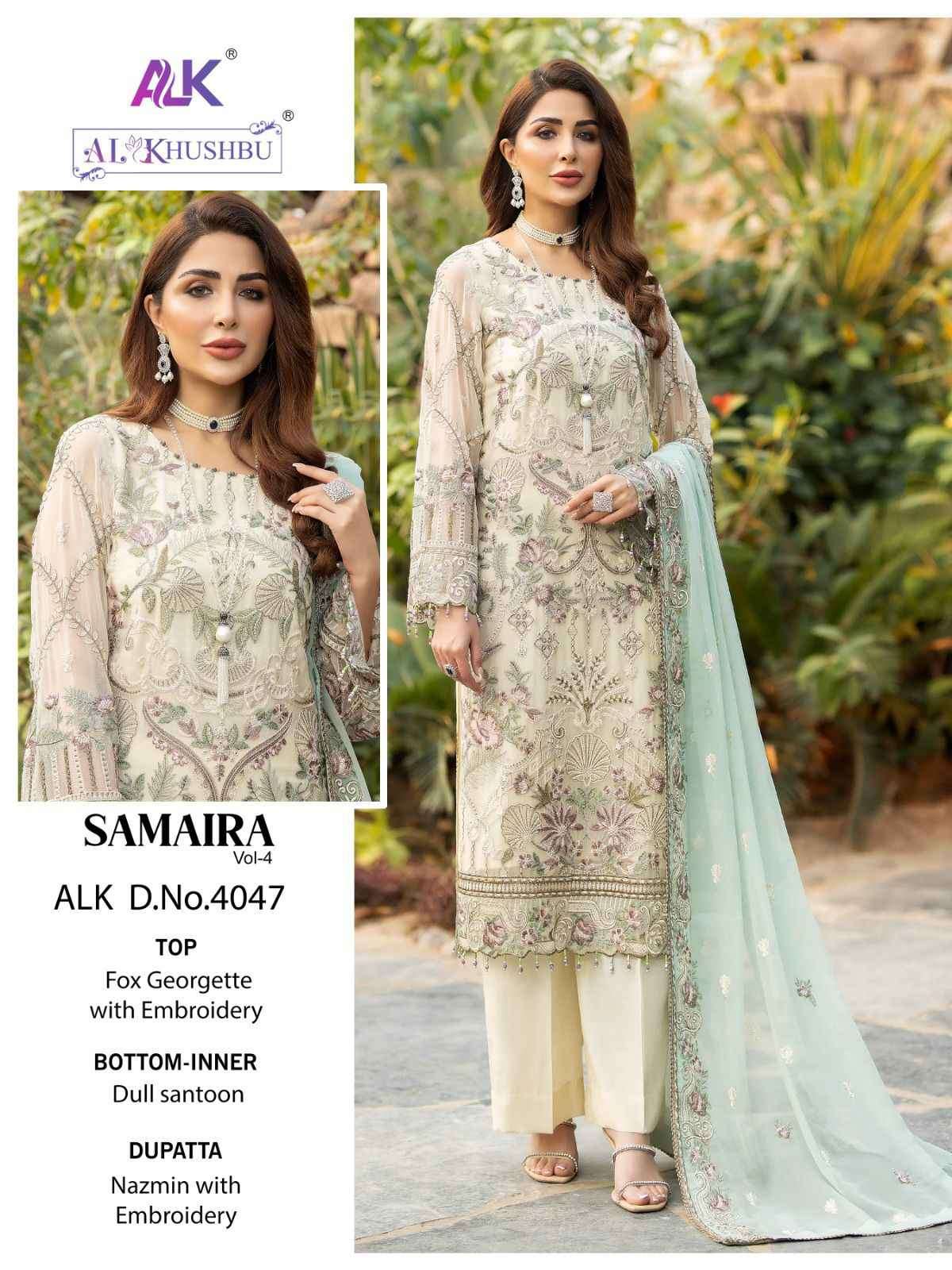 Al Khushbu Samaira Vol 4 Heavy Work Pakistani Suit New Collection view 3