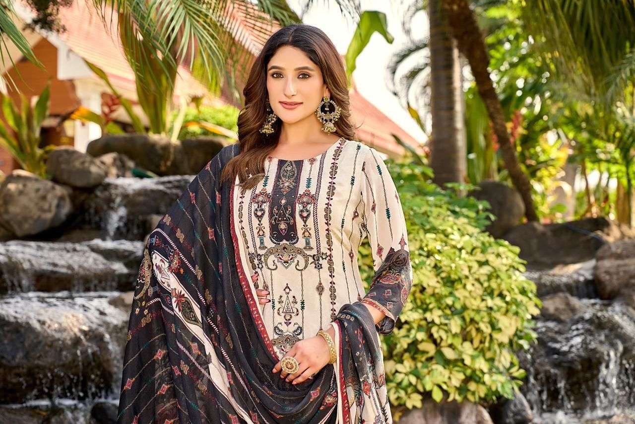 Shree Fabs KT 129 Fancy Designer Style Pakistani Printed Saree Exporter view 4