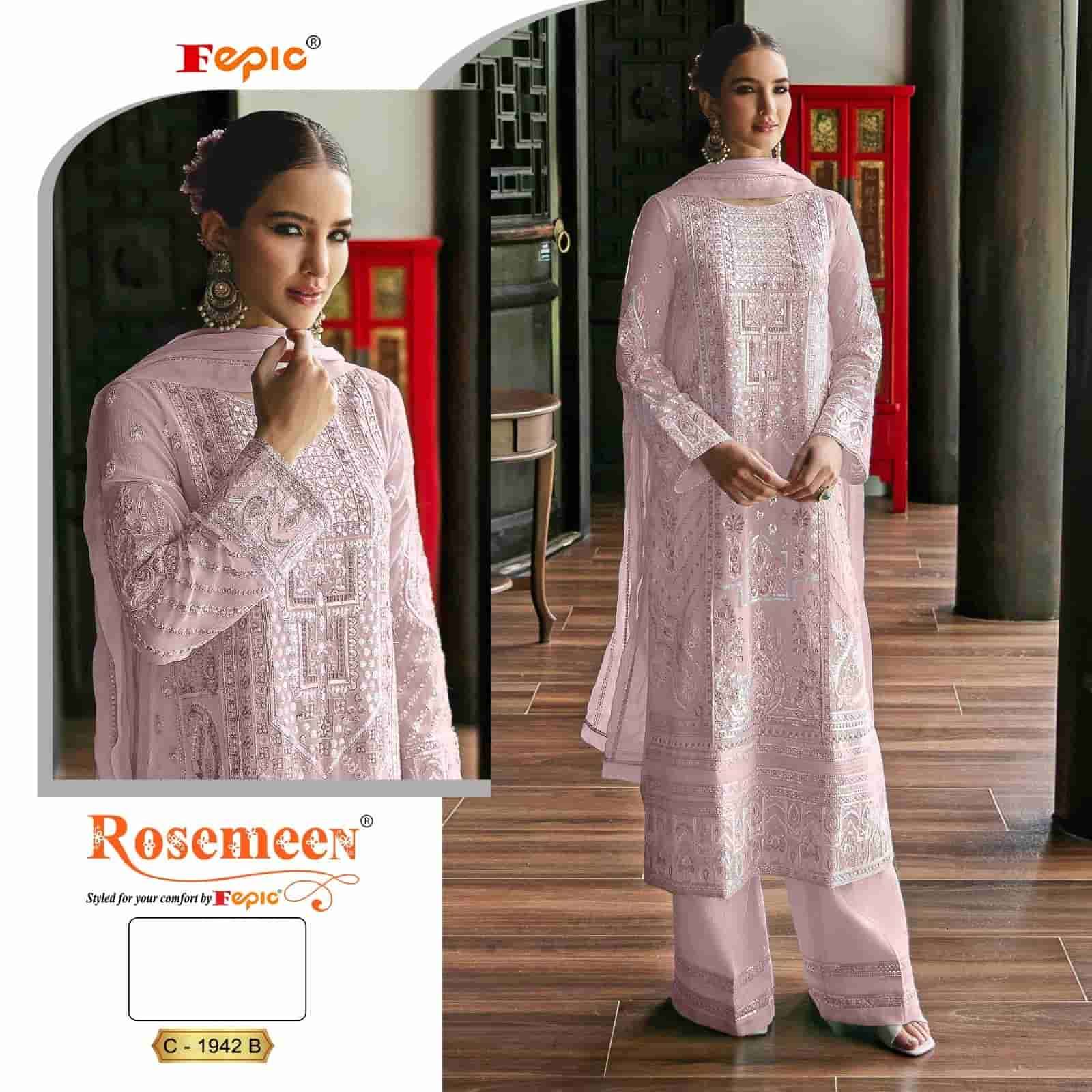 Fepic C 1942 Colors Pakistani Style Designer Georgette Suit Wholesalers view 2